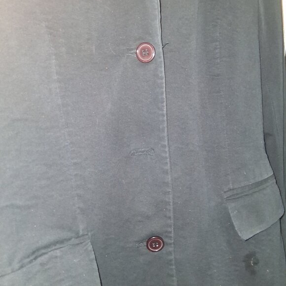 Vintage Bloomingdales Black Long Coat With Shoulder Pads - Picture 4 of 11